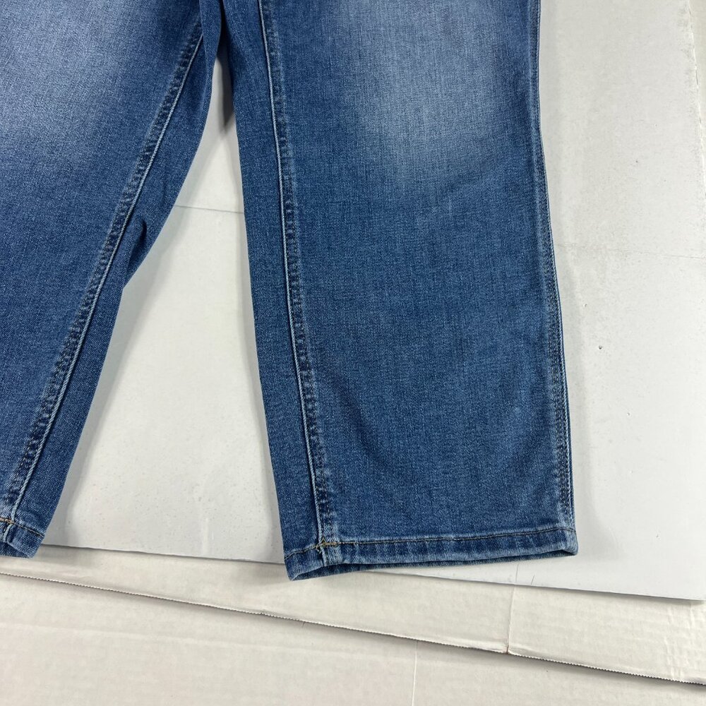Edgely Jeans Womens Plus 40x25* High Rise Slim Straight Ankle Blue Denim Tag 20W - Picture 5 of 16